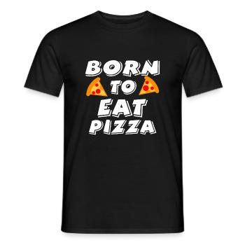 Pizza - Männer T-Shirt - Schwarz - Vorne - AI Model Male 178 light (178cm)