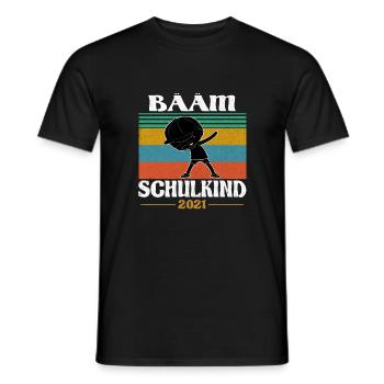 Bääm! Schoolchild 2021 School Enrolment Back to school School - Men's T-Shirt - black - Front - AI Model Male 178 light (178cm)
