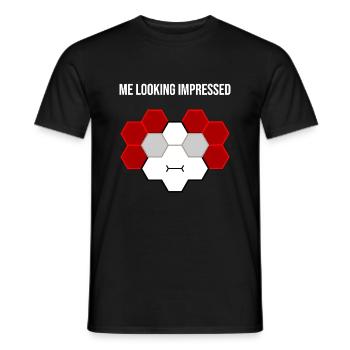 Me looking impressed - Men's T-Shirt - black - Front - AI Model Male 178 light (178cm)