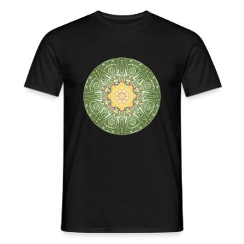 Mandala-Quantum 3 - Männer T-Shirt - Schwarz - Vorne - AI Model Male 178 light (178cm)