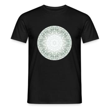 Mandala-Quantum 16 - Männer T-Shirt - Schwarz - Vorne - AI Model Male 178 light (178cm)