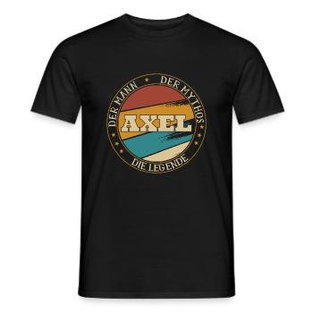 AXEL DER MAN DER MYTHOS DIE LEGENDE - Männer T-Shirt - Schwarz - Vorne - AI Model Male 178 light (178cm)