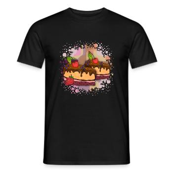 Cake - Men's T-Shirt - black - Front - AI Model Male 178 light (178cm)