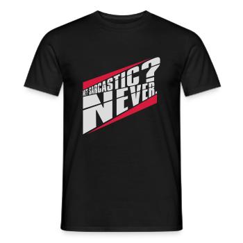 me sarcastic never quote - Men's T-Shirt - black - Front - AI Model Male 178 light (178cm)
