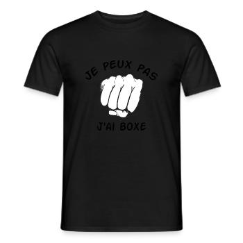 Je peux pas j'ai boxe - T-shirt homme - noir - Devant - AI Model Male 178 light (178cm)