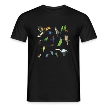 Oiseaux d’Asie - T-shirt homme - noir - Devant - AI Model Male 178 light (178cm)