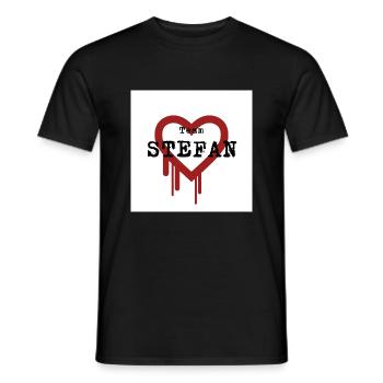 Team STEFAN - Men's T-Shirt - black - Front - AI Model Male 178 light (178cm)