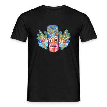 bunte Maske Sri lanka - Männer T-Shirt - Schwarz - Vorne - AI Model Male 178 light (178cm)