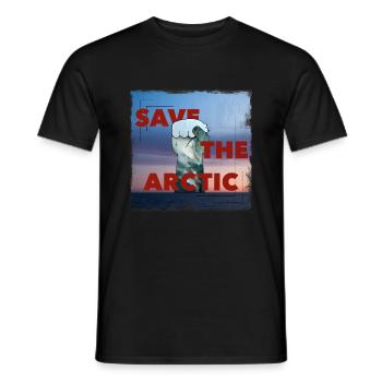 Sauver l’Arctique - T-shirt homme - noir - Devant - AI Model Male 178 light (178cm)