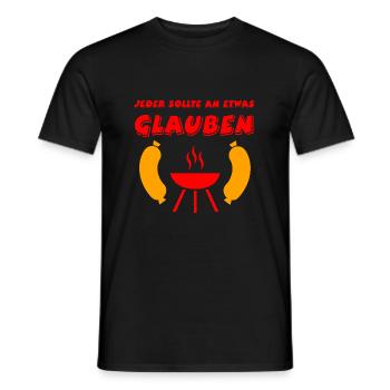 Grillen - Männer T-Shirt - Schwarz - Vorne - AI Model Male 178 light (178cm)