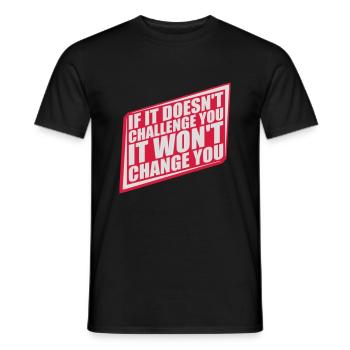 Workout Fitness Motivation Quote - Men's T-Shirt - black - Front - AI Model Male 178 light (178cm)