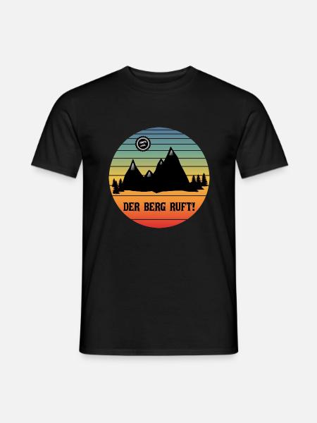 Wandern - Der Berg ruft! - Männer T-Shirt - Schwarz