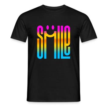 penser sourire pensées positives méditation heureuse - T-shirt homme - noir - Devant - AI Model Male 178 light (178cm)