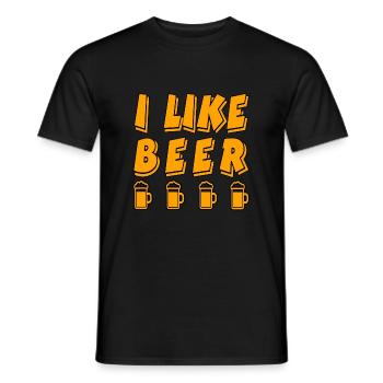 Beer - Men's T-Shirt - black - Front - AI Model Male 178 light (178cm)