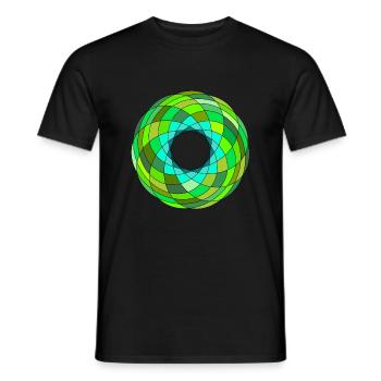 Green iris - Männer T-Shirt - Schwarz - Vorne - AI Model Male 178 light (178cm)