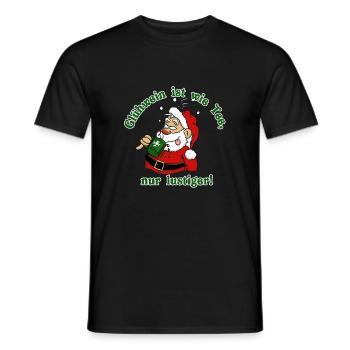 GlühweinTee2 1 - Männer T-Shirt - Schwarz - Vorne - AI Model Male 178 light (178cm)