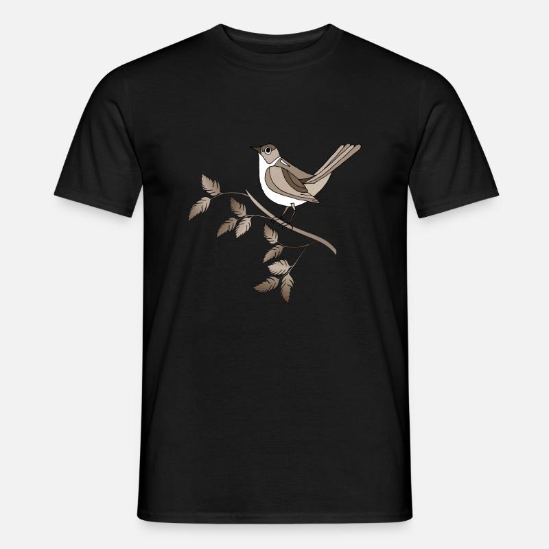 Vogel - Männer T-Shirt - Schwarz