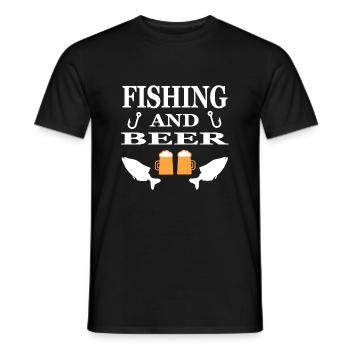 Pêche - T-shirt homme - noir - Devant - AI Model Male 178 light (178cm)