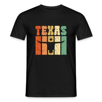 Texas Vintage Retro - Männer T-Shirt - Schwarz - Vorne - AI Model Male 178 light (178cm)