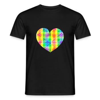 Herz Form Symbol Bunt Liebe - Männer T-Shirt - Schwarz - Vorne - AI Model Male 178 light (178cm)