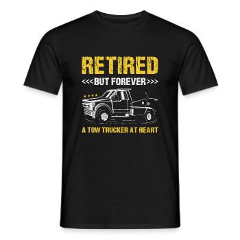Retired But Forever A Tow Trucker At Heart Tow - Men's T-Shirt - black - Front - AI Model Male 178 light (178cm)