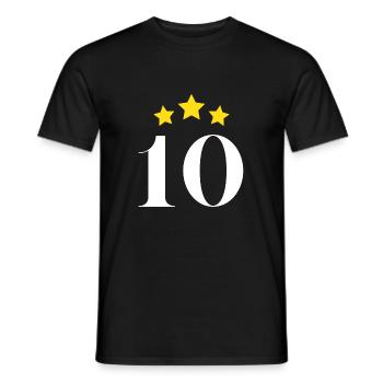 10th anniversary - Men's T-Shirt - black - Front - AI Model Male 178 light (178cm)