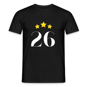 26e anniversaire étoilé - T-shirt homme - noir - Devant - AI Model Male 178 light (178cm)
