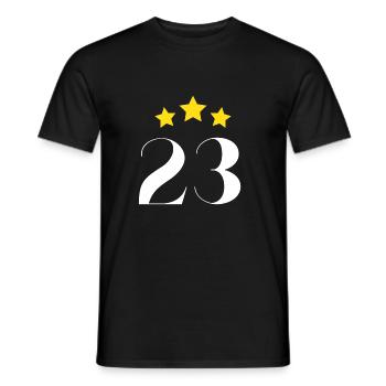 23e anniversaire étoilé - T-shirt homme - noir - Devant - AI Model Male 178 light (178cm)
