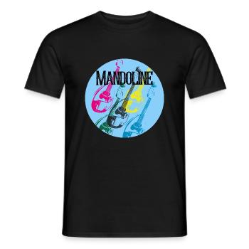Mandoline fünf Farben Collage - Männer T-Shirt - Schwarz - Vorne - AI Model Male 178 light (178cm)