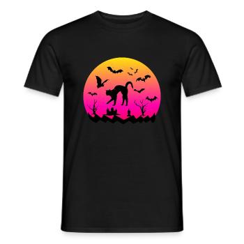 Sunset Cemetery - Halloween - Männer T-Shirt - Schwarz - Vorne - AI Model Male 178 light (178cm)