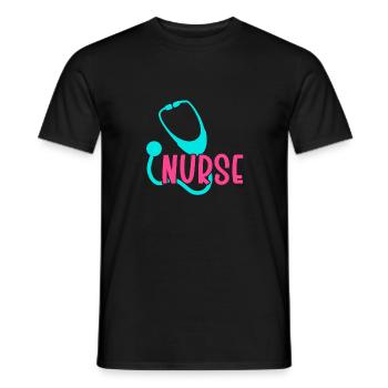 Nurse 06 01 - Men's T-Shirt - black - Front - AI Model Male 178 light (178cm)