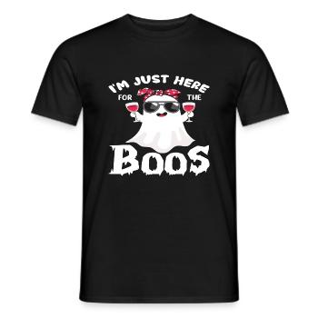 I´m just here for the Boos - Männer T-Shirt - Schwarz - Vorne - AI Model Male 178 light (178cm)
