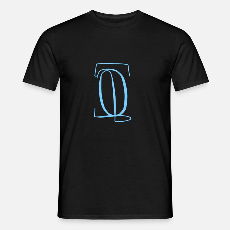 Lustiger Buchstabe S - Männer T-Shirt - Schwarz