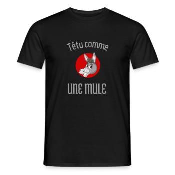 Stur wie ein Maultier - Männer T-Shirt - Schwarz - Vorne - AI Model Male 178 light (178cm)