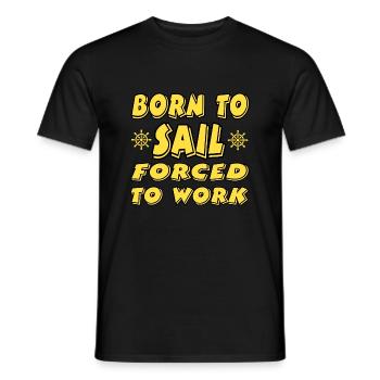 Sail - Men's T-Shirt - black - Front - AI Model Male 178 light (178cm)
