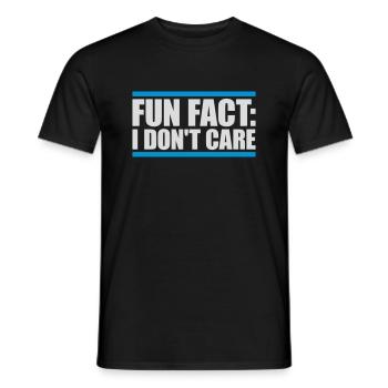 I don't care fact - Men's T-Shirt - black - Front - AI Model Male 178 light (178cm)