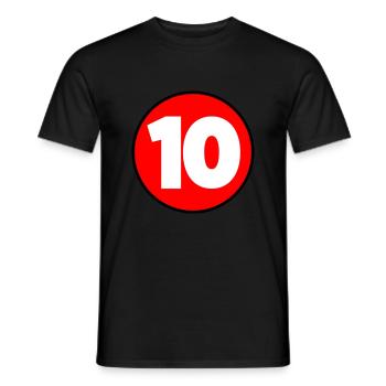 Geburtstag Birthday 10 - Männer T-Shirt - Schwarz - Vorne - AI Model Male 178 light (178cm)