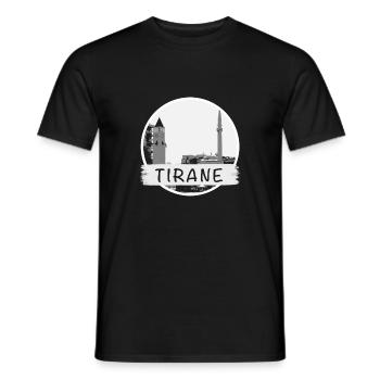 Ville de Tirana - T-shirt homme - noir - Devant - AI Model Male 178 light (178cm)