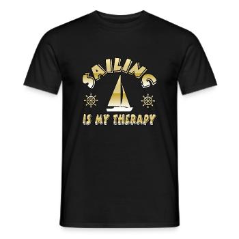 Sail - Men's T-Shirt - black - Front - AI Model Male 178 light (178cm)