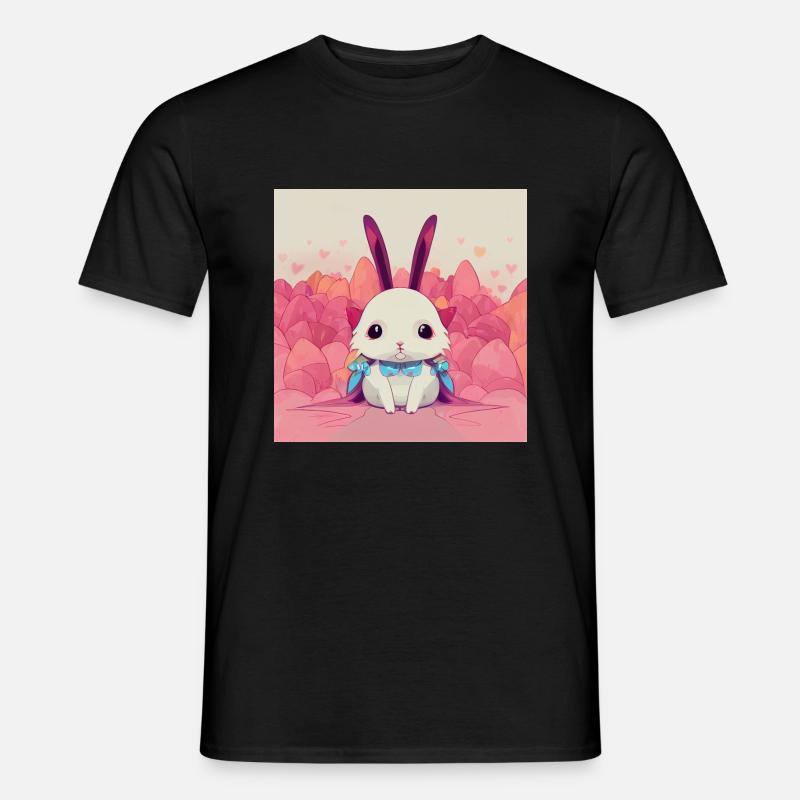 Cute Anime Rabbit - Männer T-Shirt - Schwarz