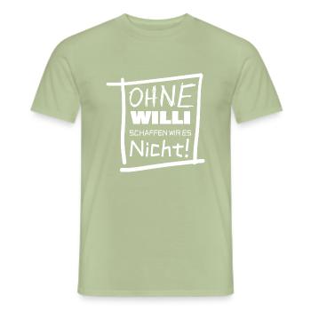 willi - Männer T-Shirt - Sage - Vorne - AI Model Male 178 light (178cm)