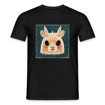 Cute lama - T-shirt homme - noir - Devant - AI Model Male 178 light (178cm)