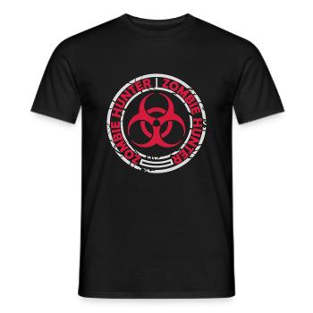 zombie hunter Halloween Quote - Men's T-Shirt - black - Front - AI Model Male 178 light (178cm)