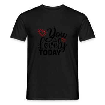 You look lovely today - Men's T-Shirt - black - Front - AI Model Male 178 light (178cm)