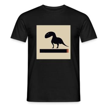 Goofy dino - Men's T-Shirt - black - Front - AI Model Male 178 light (178cm)