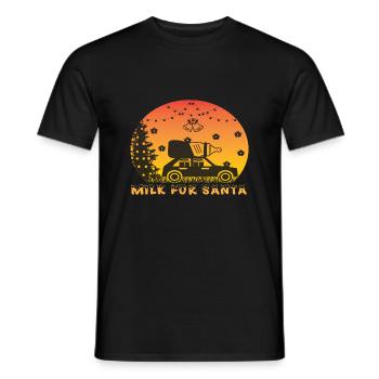 Milk for Santa - Männer T-Shirt - Schwarz - Vorne - AI Model Male 178 light (178cm)