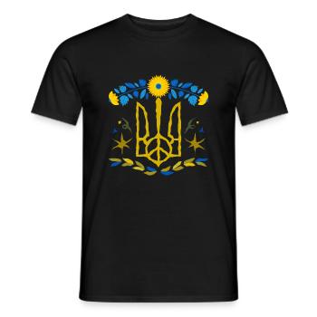 Ukraine - Men's T-Shirt - black - Front - AI Model Male 178 light (178cm)