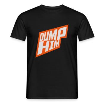 dump him Zitat Logo - Männer T-Shirt - Schwarz - Vorne - AI Model Male 178 light (178cm)