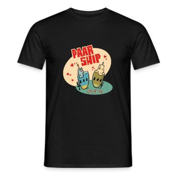 Paar Ship - Love at Sea - Männer T-Shirt - Schwarz - Vorne - AI Model Male 178 light (178cm)