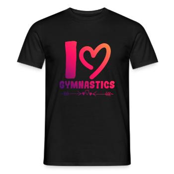 Ich liebe Gymnastik - Männer T-Shirt - Schwarz - Vorne - AI Model Male 178 light (178cm)